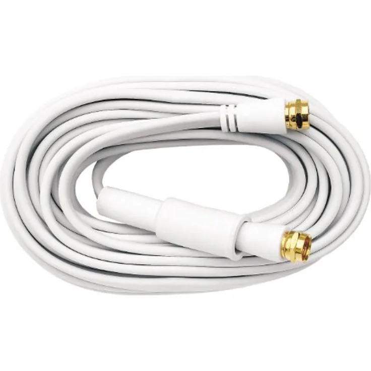 Axing SFK 999-02 Sat-Flachkabel Koax Flachbandkabel, 10 m weiß