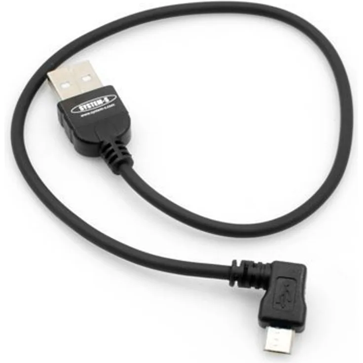 System-S USB Kabel Micro zu Typ A Stecker Winkel 30 cm