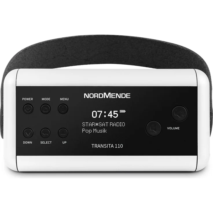 Nordmende Transita 110 Retro Tragbares Radio, OLED-Display, weiß – Bild 3