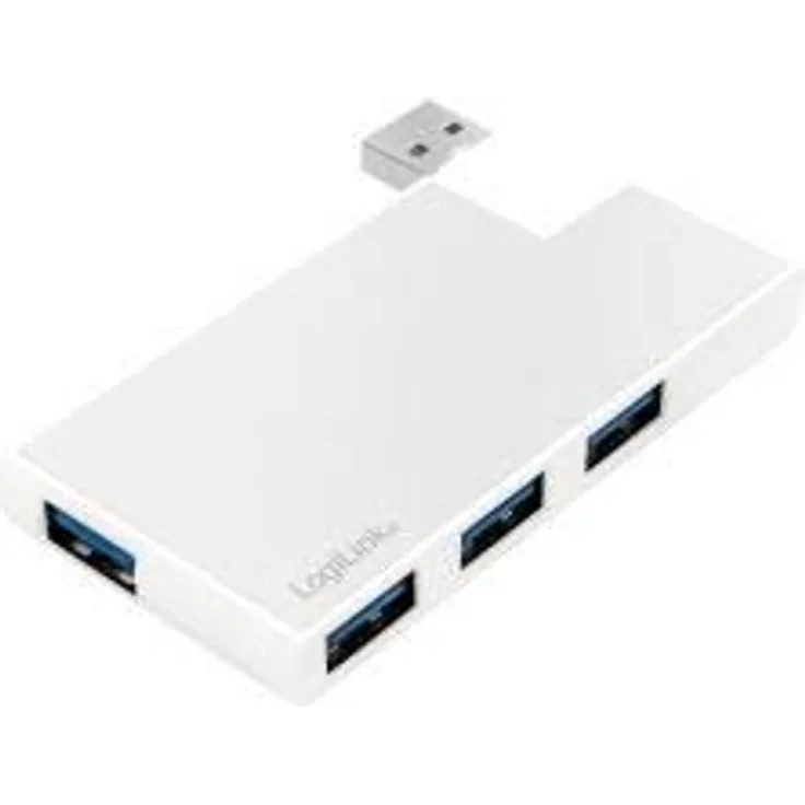 LogiLink USB 3.0 HUB 90-180 Grad drehbar, Silber, UA0303