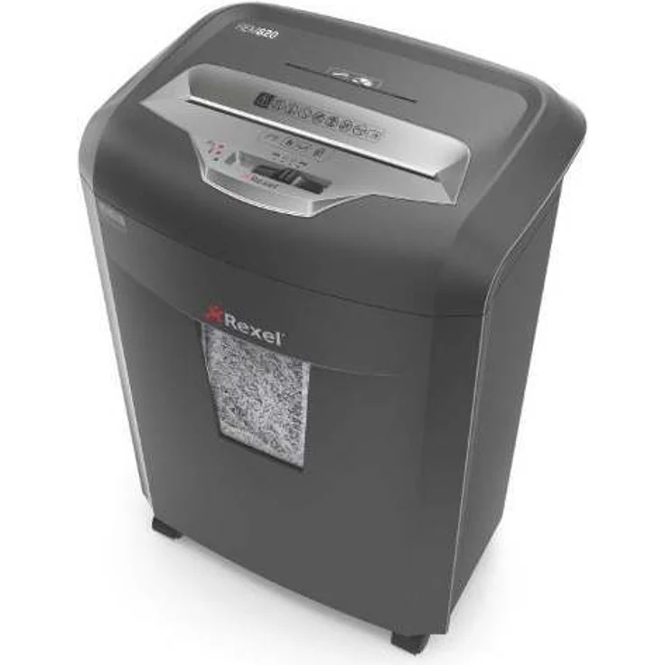 Rexel REM820 Aktenvernichter, Mikroschnitt, Manueller Einzug, 21L Abfallbehälter, 8 Blatt Kapazität, Schwarz, 2104010EU - Preisvergleich – Bild 1