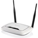 TP-Link TL-WR841N N300 WLAN Router (300Mbit-s (2,4GHz), 4 x 10-100Mbit-s LAN Ports, für Anschluss an Kabel-, DSL-, Glasfasermodem, Access Point Modus, IPv6), weiß- schwarz
