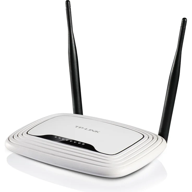 TP-Link TL-WR841N N300 WLAN Router (300Mbit-s (2,4GHz), 4 x 10-100Mbit-s LAN Ports, für Anschluss an Kabel-, DSL-, Glasfasermodem, Access Point Modus, IPv6), weiß- schwarz – Bild 1