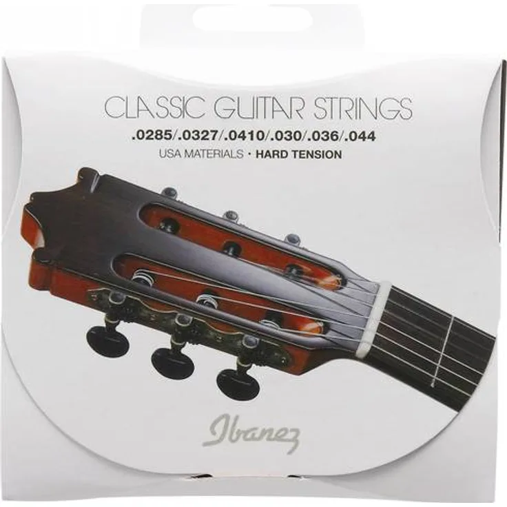 Ibanez ICLS6HT Hard Tension Clear Nylon-Silver Plated Wound .0285-.044 Saiten für Konzertgitarre