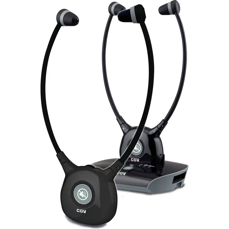 CGV Hel Dolfin Duo TV-Kopfhörer, Stereo, Schwarz