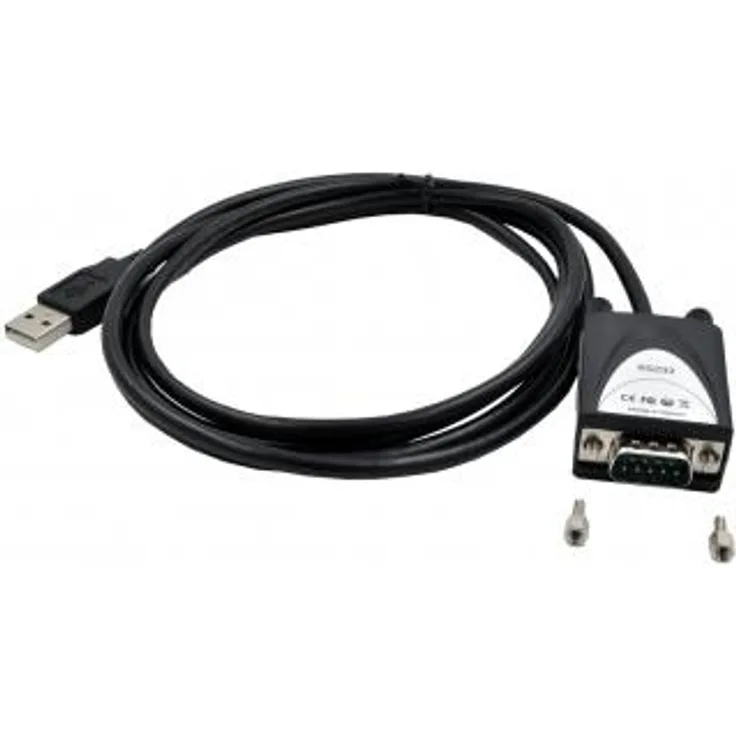 Exsys EX-1311-2 USB 2.0 auf 1x Seriell RS-232 1.8 m Kabel mit 9 Pin Stecker LED Anzeige Schwarz