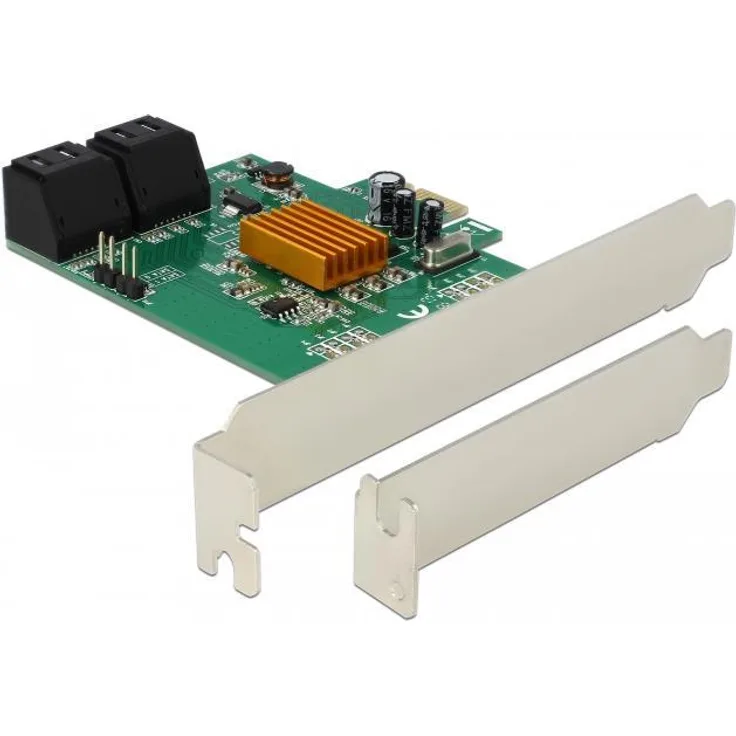 DeLOCK - Speicher-Controller - 4 Sender/Kanal - SATA 6Gb/s - 6 Gbit/s - PCIe 2,0 x1 (90382)