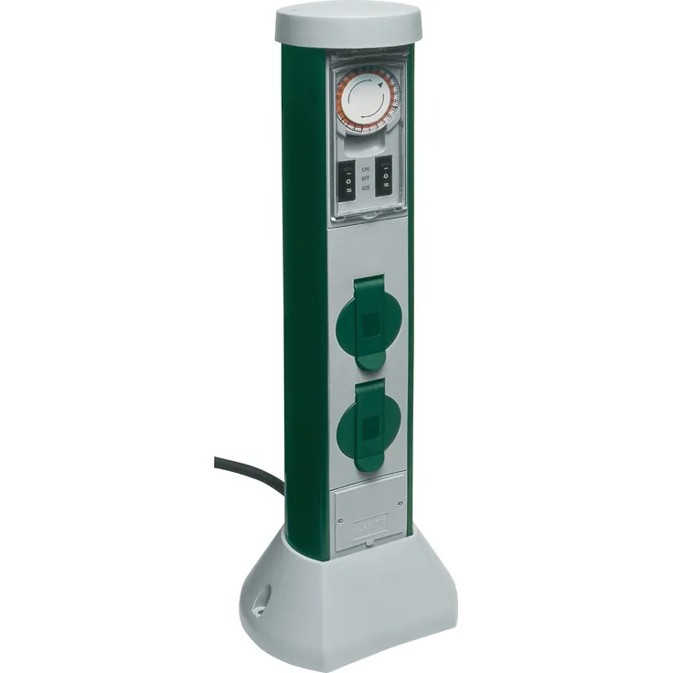 REV Ritter 0068206251 GC 2-fach Steckdose 5 m, Uhr