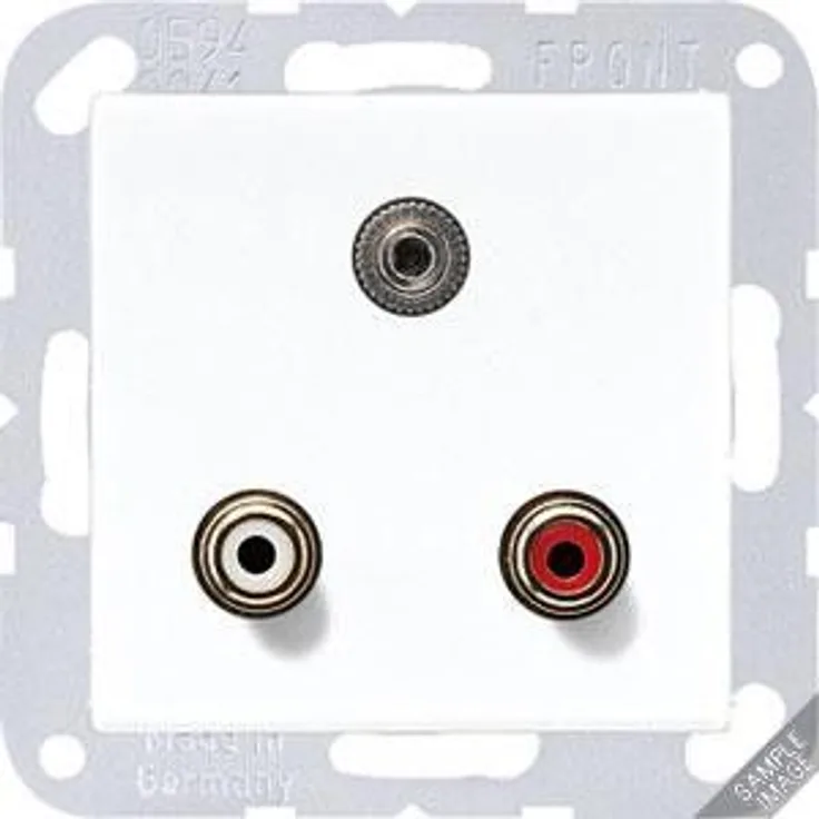 Jung – Platte Cinch Audio RCA Jack 3,5 mm anthrazit matt