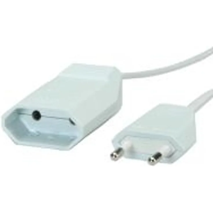 Bachmann 233.286 Verlängerung mit Eurostecker und Eurokupplung in Weiss, Länge 5m H03VVH2-F 2x0,75