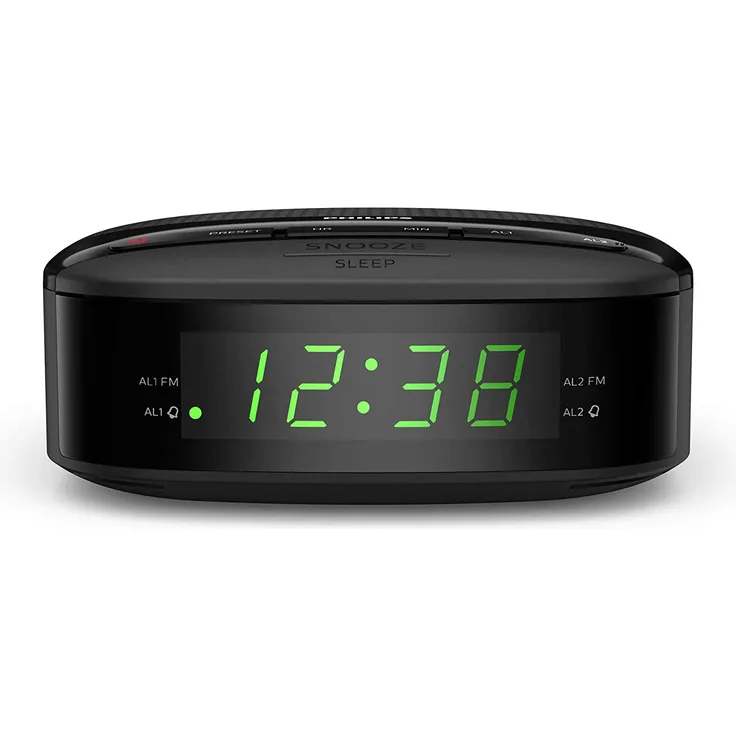 Philips R3205 Radiowecker, LED-Anzeige, schwarz