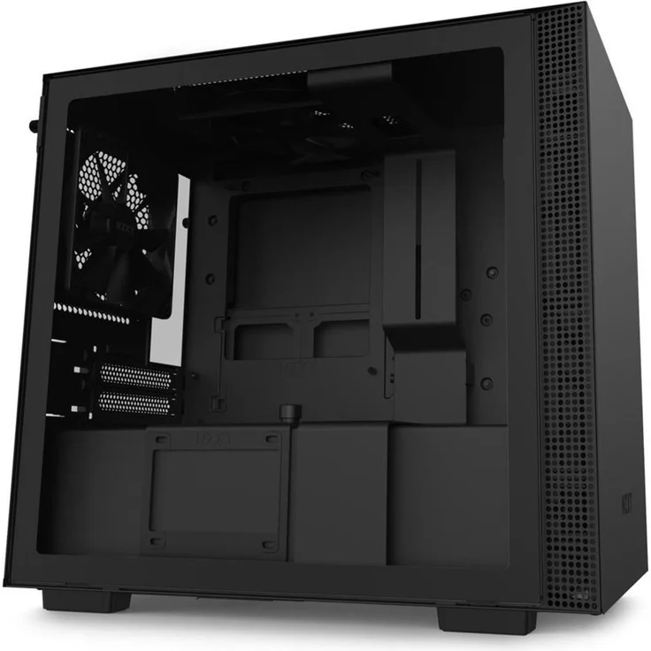 NZXT H210 - Mini-ITX-Gehäuse für Gaming-PCs - Front USB-C Port - Tempered Glass-Seitenfenster - managementsystem - Für Wasserkühlung nutzbar - Schwarz – Bild 2