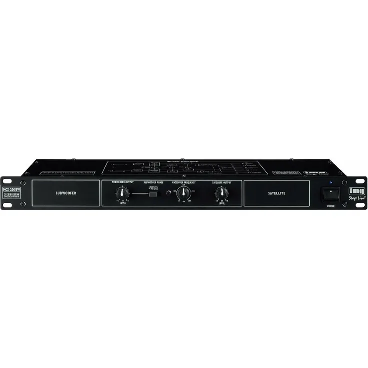 MONACOR MCX-200-SW Elektronische Stereo-Frequenzweiche, schwarz