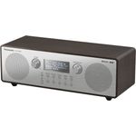 Panasonic RF-D100BTEGT Digitalradio im Retro-Design (Stereo Klang, DAB+, UKW Tuner, Netz- und Batteriebetrieb, Bluetooth, AUX) Braun-Silber