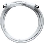 Axing Antennen Anschlusskabel [1x Antennenstecker 75 - 1x Antennenbuchse 75 ] 2.50 m 85 dB Weiß Axing (BAK 250-90)