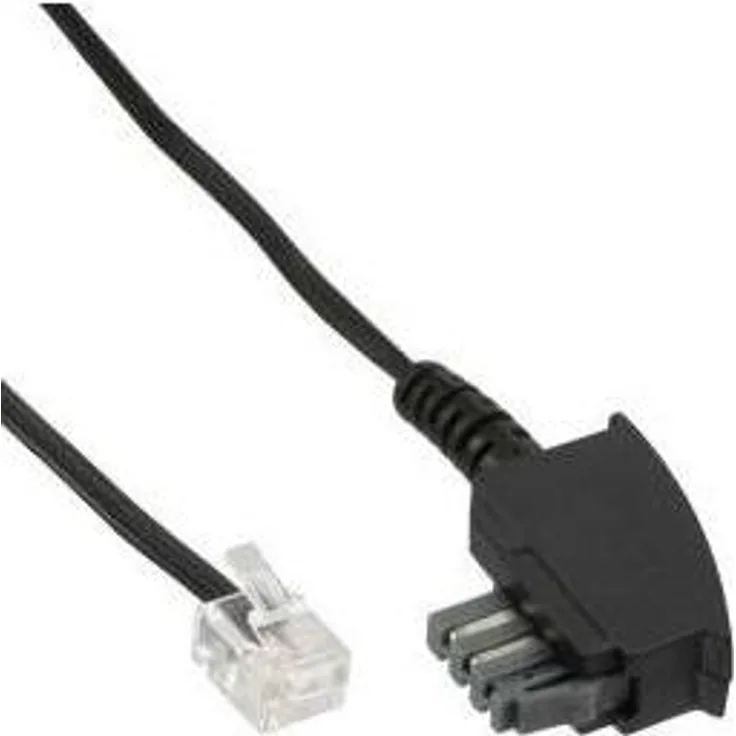 InLine 18801B TAE-N Anschlusskabel, TAE-N zu RJ11 (6P4C), 1m