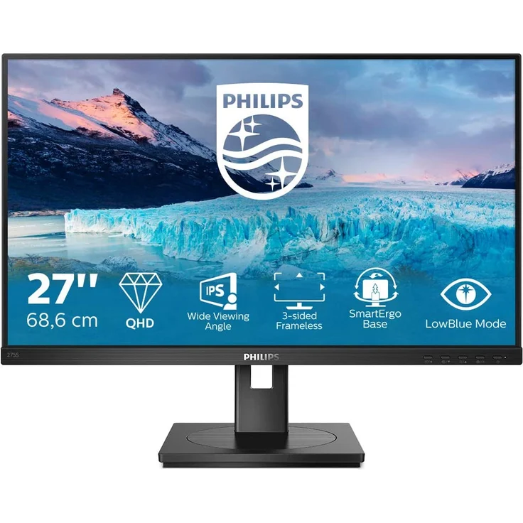 Philips S-line 275S1AE - 27 Zoll, WQHD (2560 x 1440), IPS-Panel, 75Hz, 1ms, 300cd/m² – Bild 1