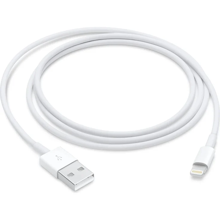 Apple MQUE2ZM/A Lightning auf USB Kabel, geeignet für Apple iPhone/iPod/iPad, 1 m, Ladekabel/Datenkabel, weiß – Bild 1