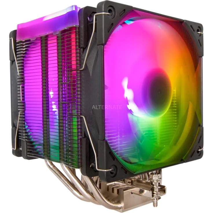 Scythe Mugen 5 ARGB Plus - Prozessor-Luftkühler - (für: LGA775, LGA1156, AM2, AM2+, LGA1366, AM3, LGA1155, AM3+, LGA2011, FM1, FM2, LGA1150, FM2+, LGA1151, LGA2011-3 (Square ILM), AM4) - Nickelbeschichtete Kupferbasis - 120 mm