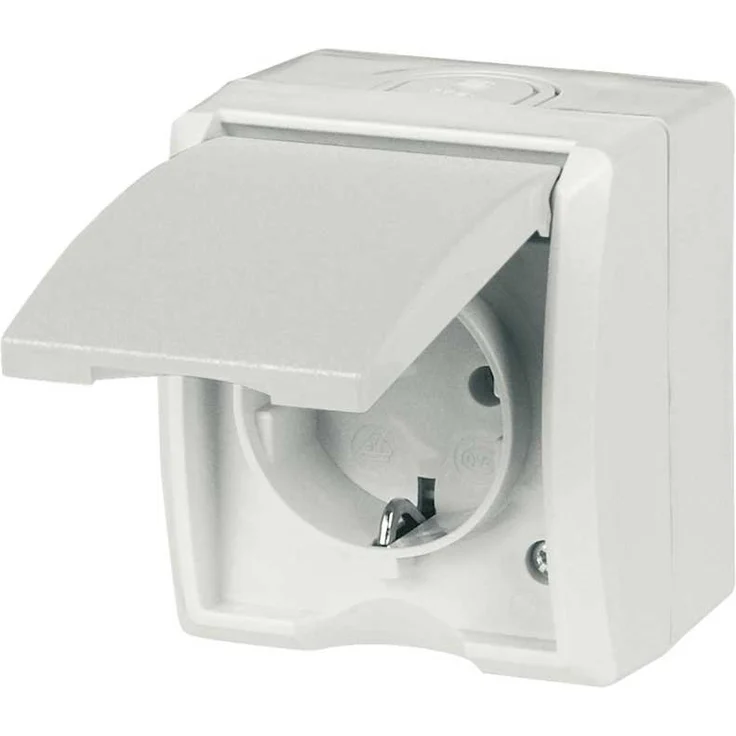 REV Ritter 0510243555 AquaForm AP-Steckdose, weiß – Bild 1