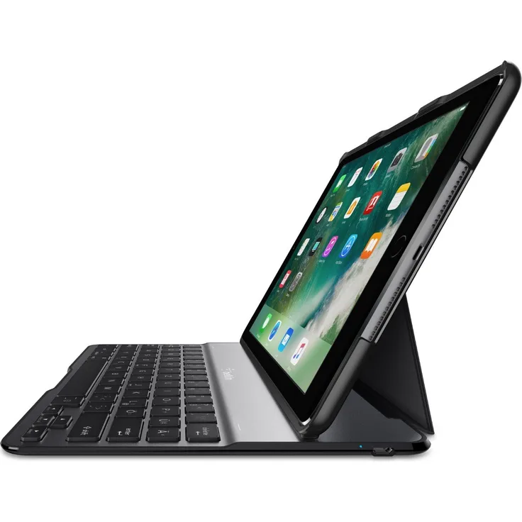 Belkin Drahtlose QODE Ultimate Lite Bluetooth Premium-Tastatur (mit Hülle für iPad, 9,7 Zoll, der 6. Generation (2018), iPad der 5. Generation (2017), iPad Air 1 (6 Monate Akkulaufzeit) schwarz