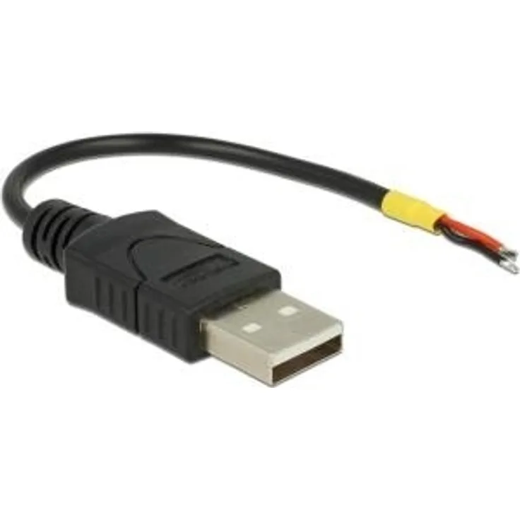 DeLOCK - USB-Kabel - USB (M) bis Hardwire 2-Kabel - USB2.0 10cm - Schwarz (85250)