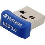 Verbatim Store 'n' Stay Nano USB 3.0-Stick - 64 GB - superflaches Design, blau