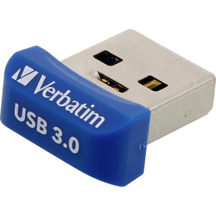 Verbatim Store 'n' Stay Nano USB 3.0-Stick - 64 GB - superflaches Design, blau