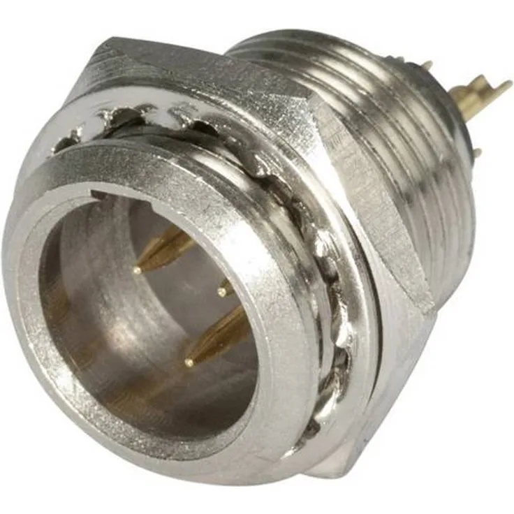 Hicon HI-XMEM3 XLR-Steckverbinder Stecker, Einbau vertikal Polzahl: 3 Silber, Schwarz 1St.