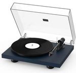 Pro-Ject Debut Carbon EVO Manueller Plattenspieler mit Riemenantrieb inkl. Schutzhaube satin blau