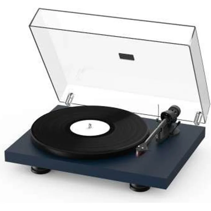 Pro-Ject Debut Carbon EVO Manueller Plattenspieler mit Riemenantrieb inkl. Schutzhaube satin blau – Bild 1