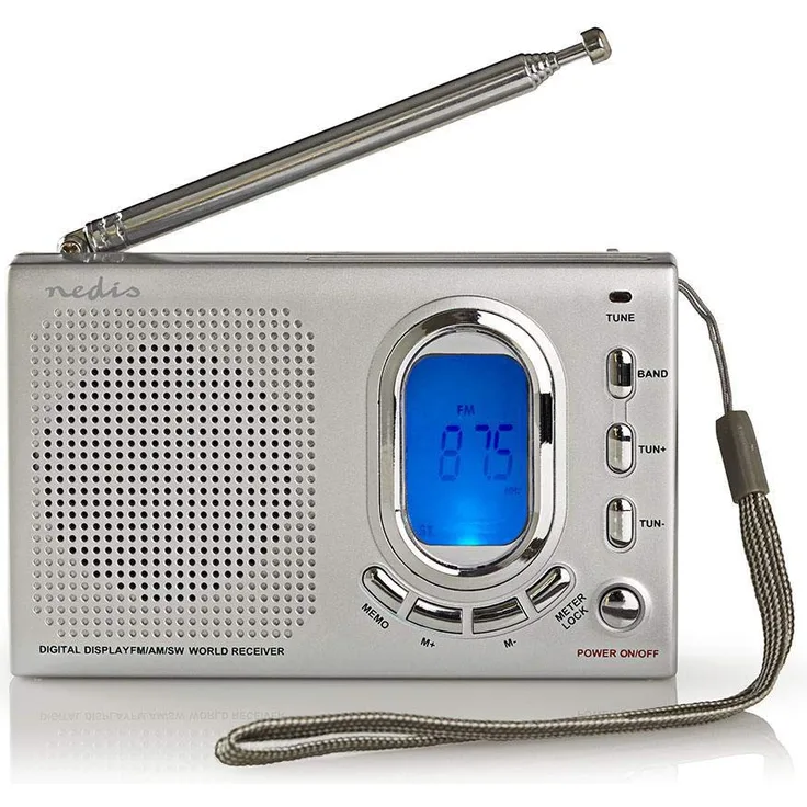 UKW-Radio | 1,5W | Weltempfänger | Alarmfunktion | Grau