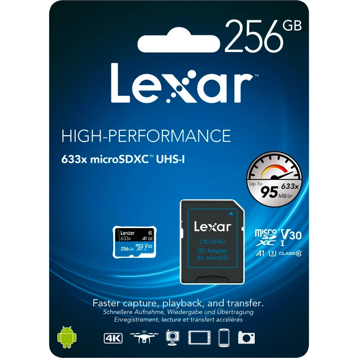 Lexar microSDXC Card 256GB High-Performance 633x UHS-I U1 – Bild 2