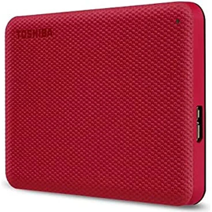 Toshiba Canvio Advance - Festplatte - 2 TB - extern (tragbar) - 2.5 Zoll (6.4 cm) - USB 3.2 Gen 1 - Rot (HDTCA20ER3AA) – Bild 3