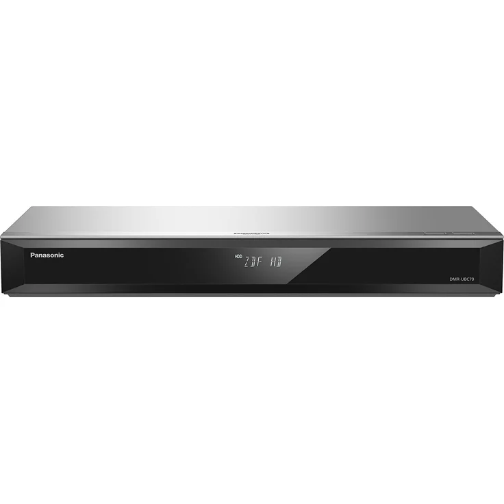 Panasonic DMR-UBC70EGS UHD Blu-ray Recorder (500GB HDD, 4K Blu-ray Disc, 4K VoD, UHD TV Empfang, 2x DVB-C-T2 HD Tuner, silber) – Bild 1