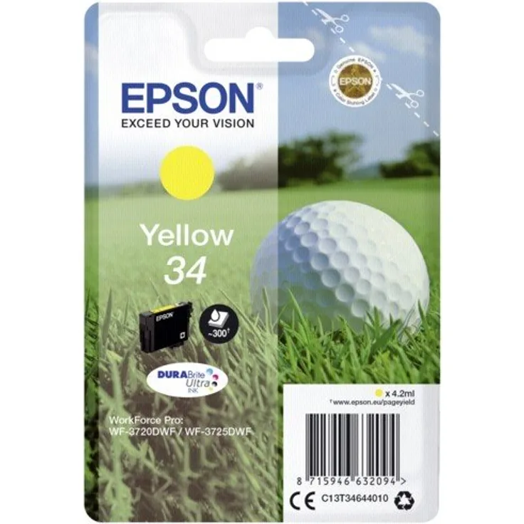Epson Singlepack Yellow 34 DURABrite Ultra Ink