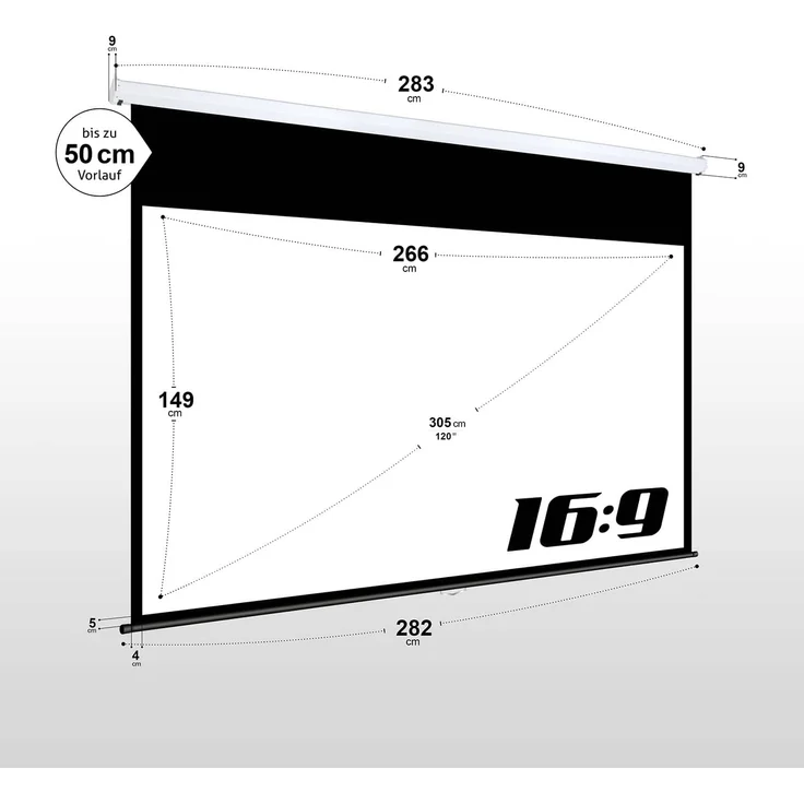 ESMART Professional MIROLO Rollo Leinwand 266 x 149 cm (120'') 16:9 – Bild 3