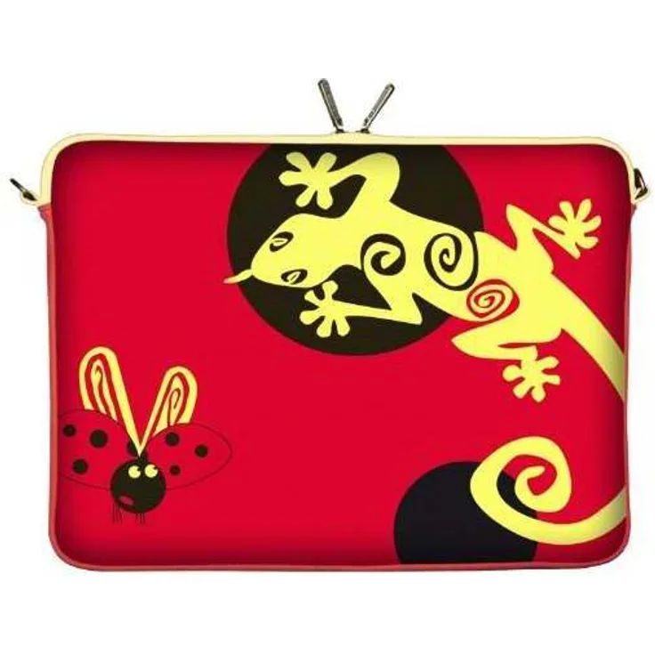 Digittrade LS145-10 Lady Beetle Designer Schutzhülle für Laptops und Tablets mit einer Bildschirmdiagonale von 25,9 cm (10,2 Zoll) rot-gelb