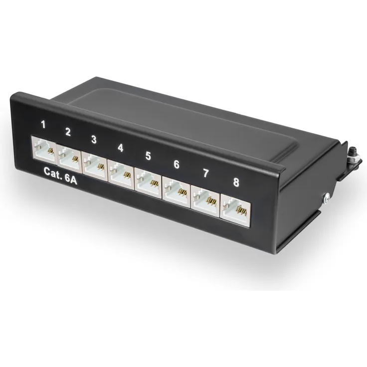 Patchpanel 8 Port CAT.6a - SCHWARZ (Art.N.: 75067)