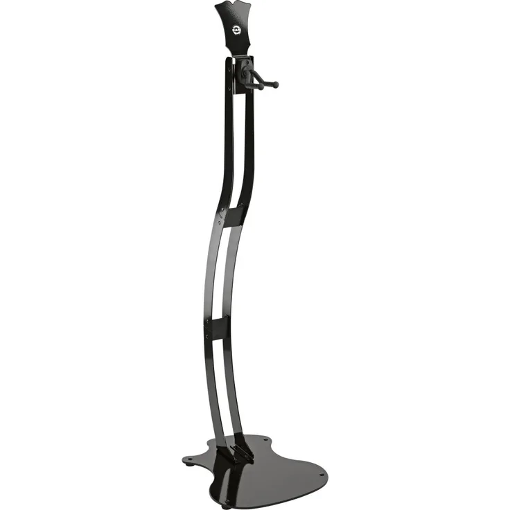 K&M 17640 Guitar Station L - Gitarrenständer, schwarz, hochglänzend