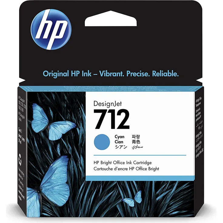 HP 712 - 29 ml - Cyan - Original - DesignJet - Tintenpatrone - für DesignJet T210, T230, T650