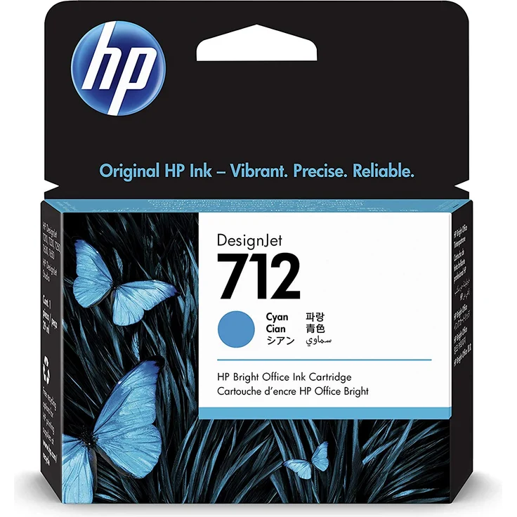 HP 712 - 29 ml - Cyan - Original - DesignJet - Tintenpatrone - für DesignJet T210, T230, T650 – Bild 1
