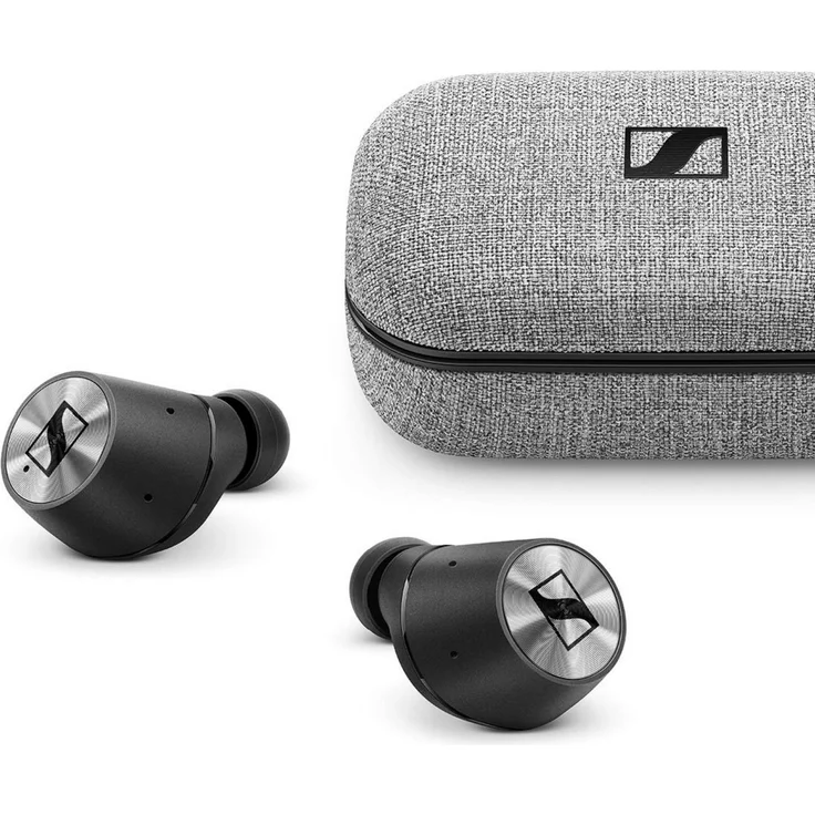 Sennheiser MOMENTUM Chrom, True Wireless In-Ear Kopfhörer, mit Bluetooth, Mikrofon, geeignet für Sport, spritzwassergeschützt, schwarz – Bild 2