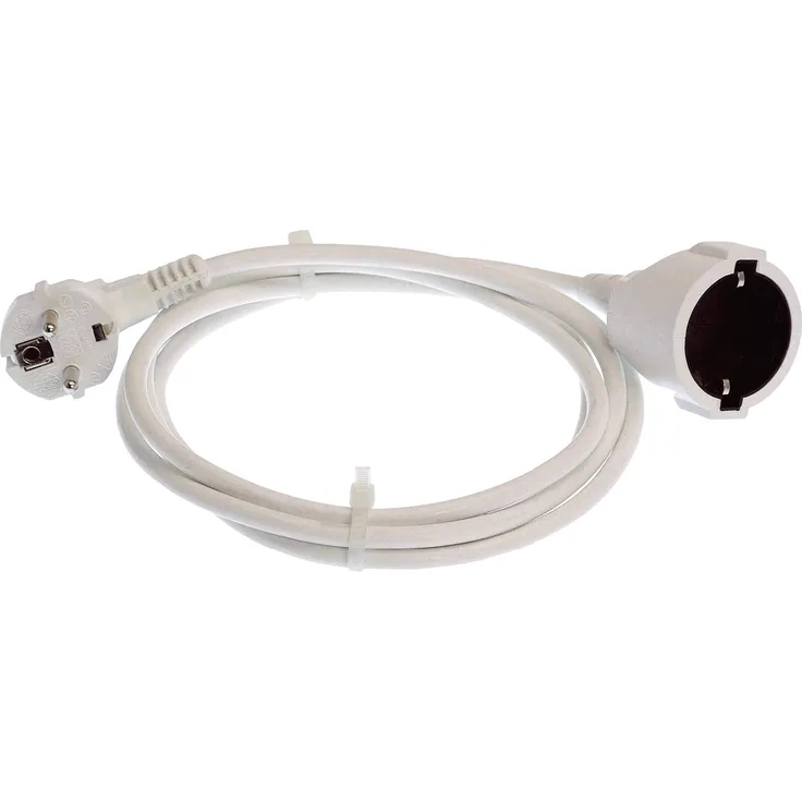 as Schwabe Kunststoff-Verlängerung 3 m PVC-Leitung mit Schutzkontaktstecker & Schutzkontaktkupplung '' 230 V - 16 A Schuko-Verlängerungskabel mit Kunststoffummantelung IP20 Weiß I 50311