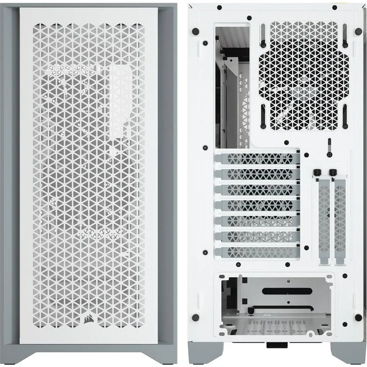 Corsair 4000D Airflow Mid-Tower-ATX-Gehäuse mit Gehärtetem Glas (Frontverkleidung Hohen Luftdurchsatz, Seitenabdeckung aus Gehärtetem Glas, Zwei im Lieferumfang 120-mm-Lüfter) Weiß – Bild 2