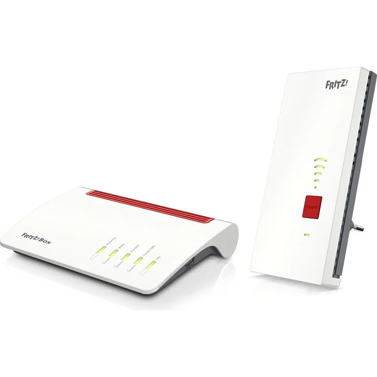FRITZ! Set - FRITZ!Box 7590 + FRITZ!Repeater 2400 (DSL/VDSL,1.733 MBit/s (5GHz) & 800 MBit/s (2,4 GHz))