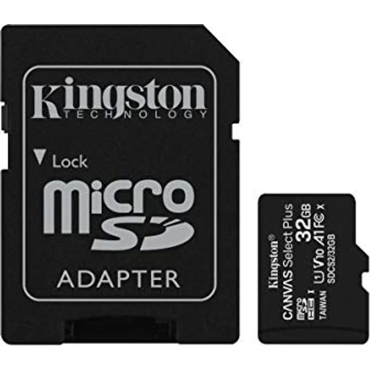 Kingston Canvas Select Plus microSD Speicherkarte, SDCS2-32GB Class 10 (inkl. SD Adapter) – Bild 1