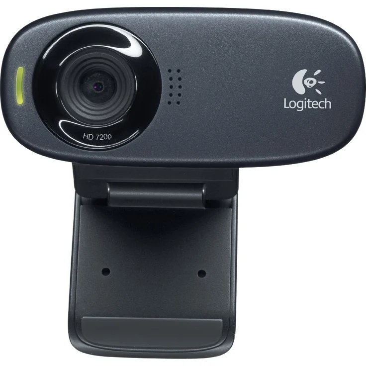 Logitech C310 Webcam, HD 720p, 60° Sichtfeld, Fester Fokus, Belichtungskorrektur, USB-Anschluss, Rauschunterdrückung, Universalhalterung, Für Skype, FaceTime, Hangouts, etc., PC-Mac-ChromeOS-Android (960-001065) – Bild 2