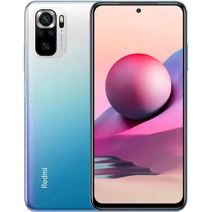 Xiaomi Redmi Note 10S Smartphone 16,33cm (6,43 Zoll) AMOLED-Display, 128GB interner Speicher, 6GB RAM, Dual-SIM, Android, Ocean Blue – Bild 1