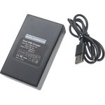 vhbw Dual USB-C-Micro-USB Akkuladegerät kompatibel mit GoPro Hero CHDHX-701 Digitalkamera Camcorder Action Cam-Akku - Ladeschale + Micro-USB-Kabel